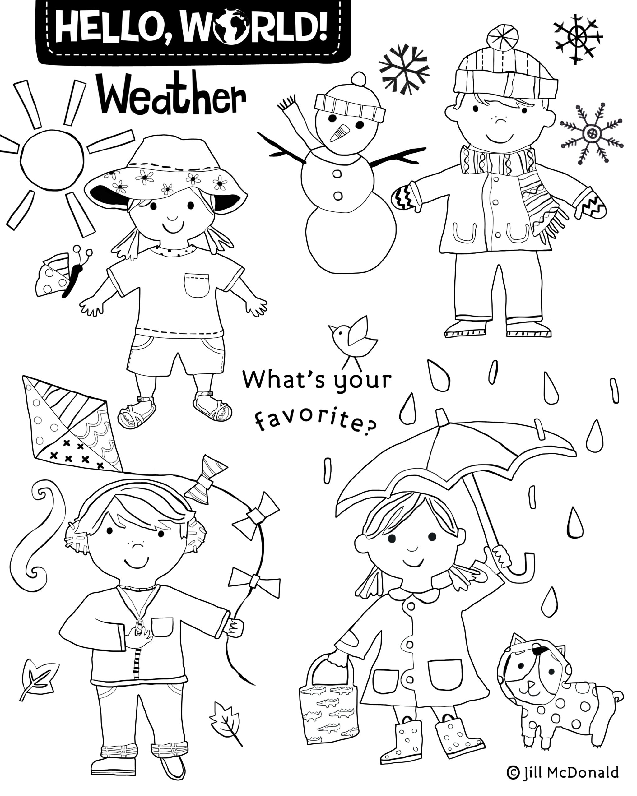 Preschool Printable Weather Coloring Pages Preschool Printable Weather Coloring Pages