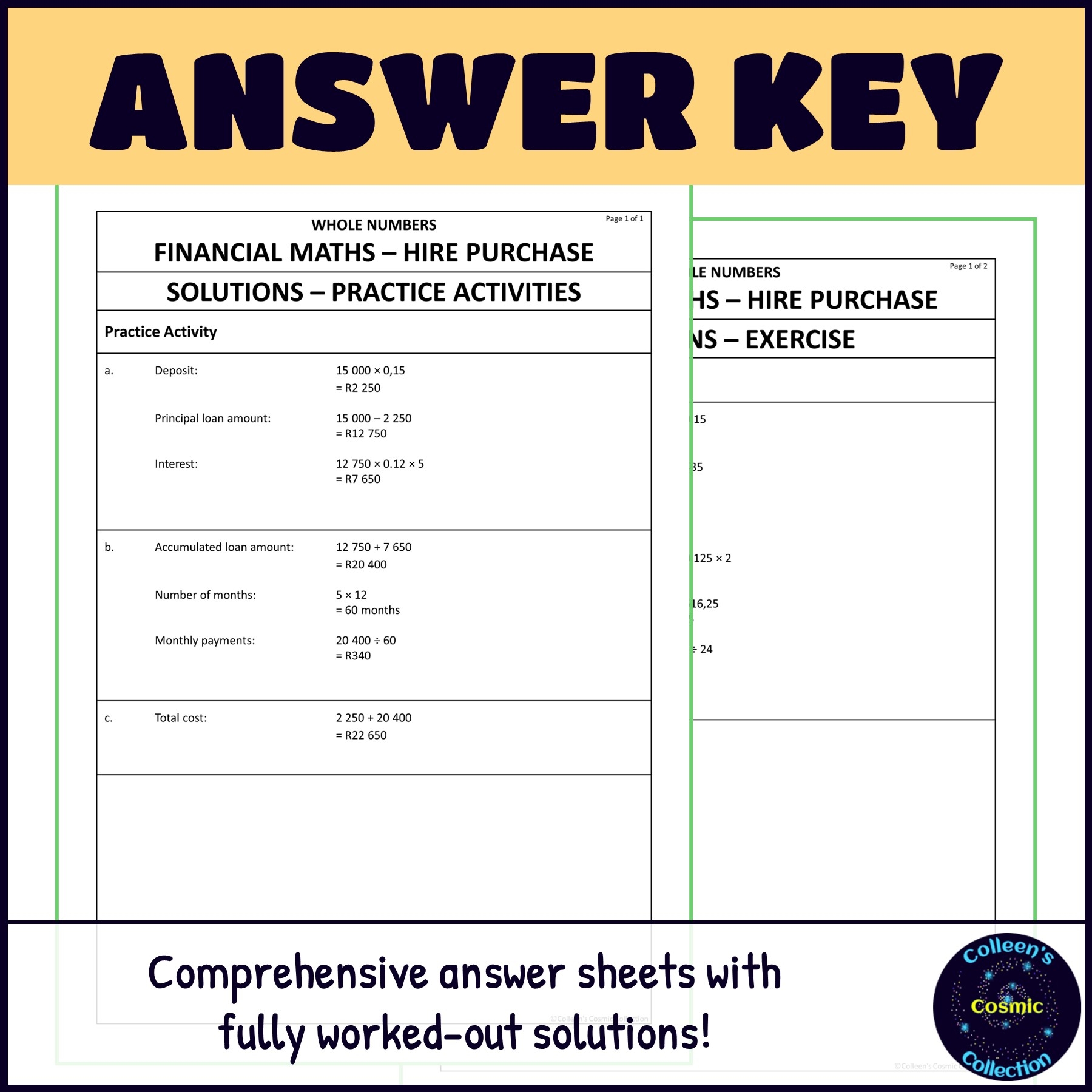 Hire Purchase In Financial Maths Grade 8 Maths Term 1 Lesson 6h CAPS Hire Purchase In Financial Maths Grade 8 Maths Term 1 Lesson 6h CAPS