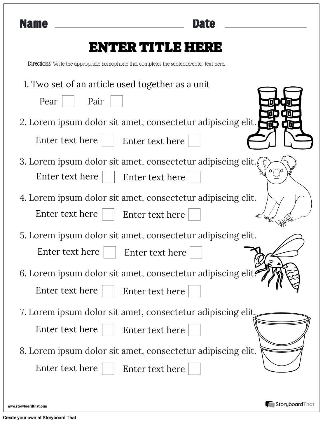 Free Printable Homophone Worksheets Free Printable Homophone Worksheets
