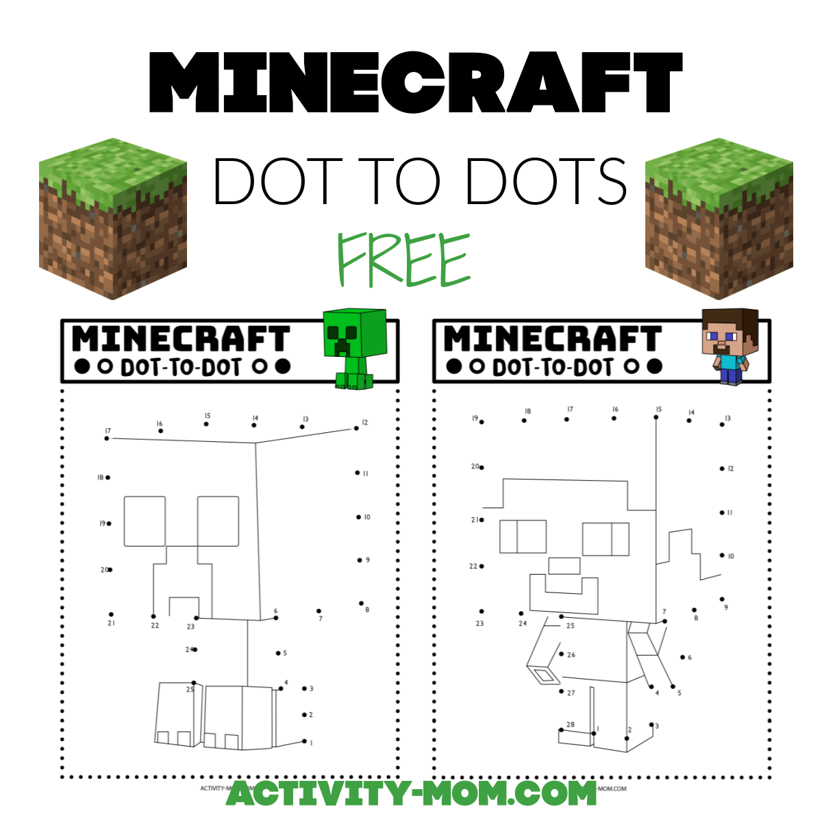 How To Draw Minecraft For Kids free Printable The Activity Mom How To Draw Minecraft For Kids free Printable The Activity Mom