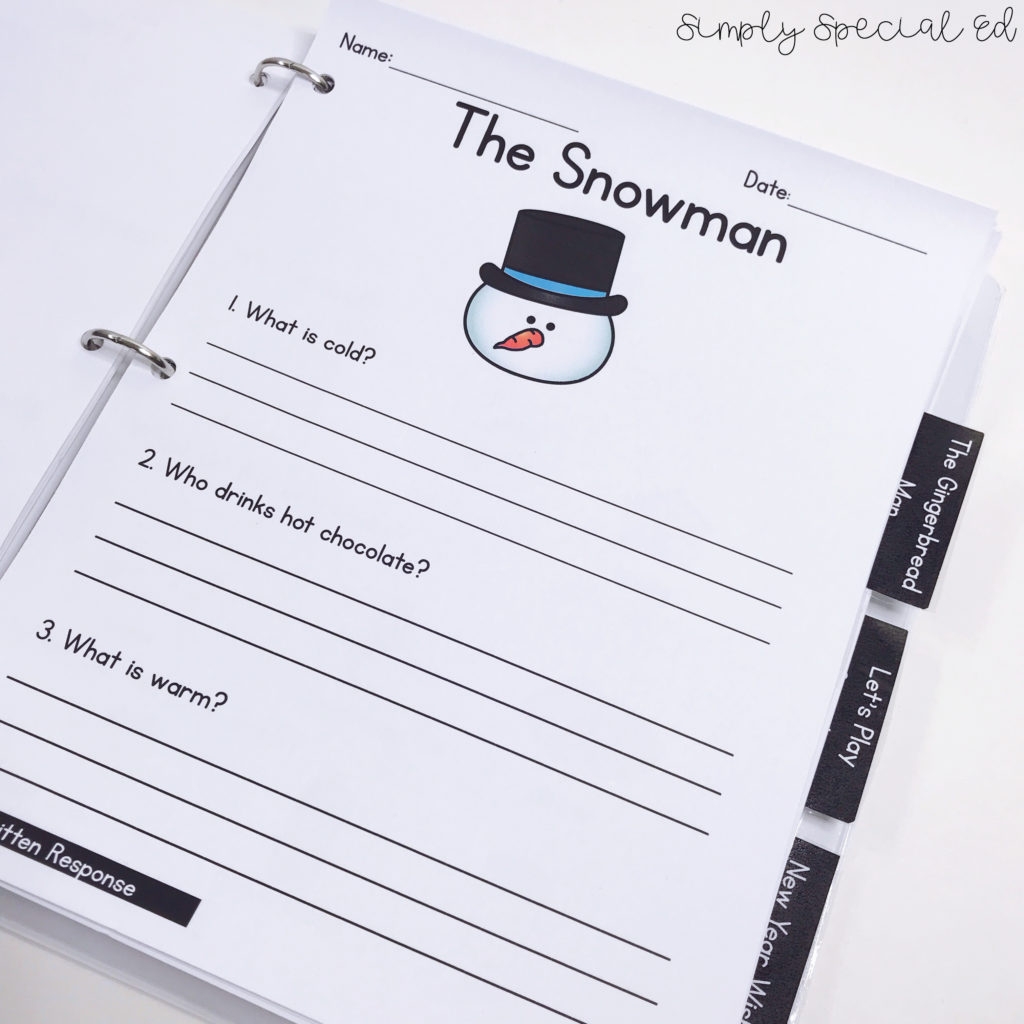 Reading Comprehension Worksheets Special Education