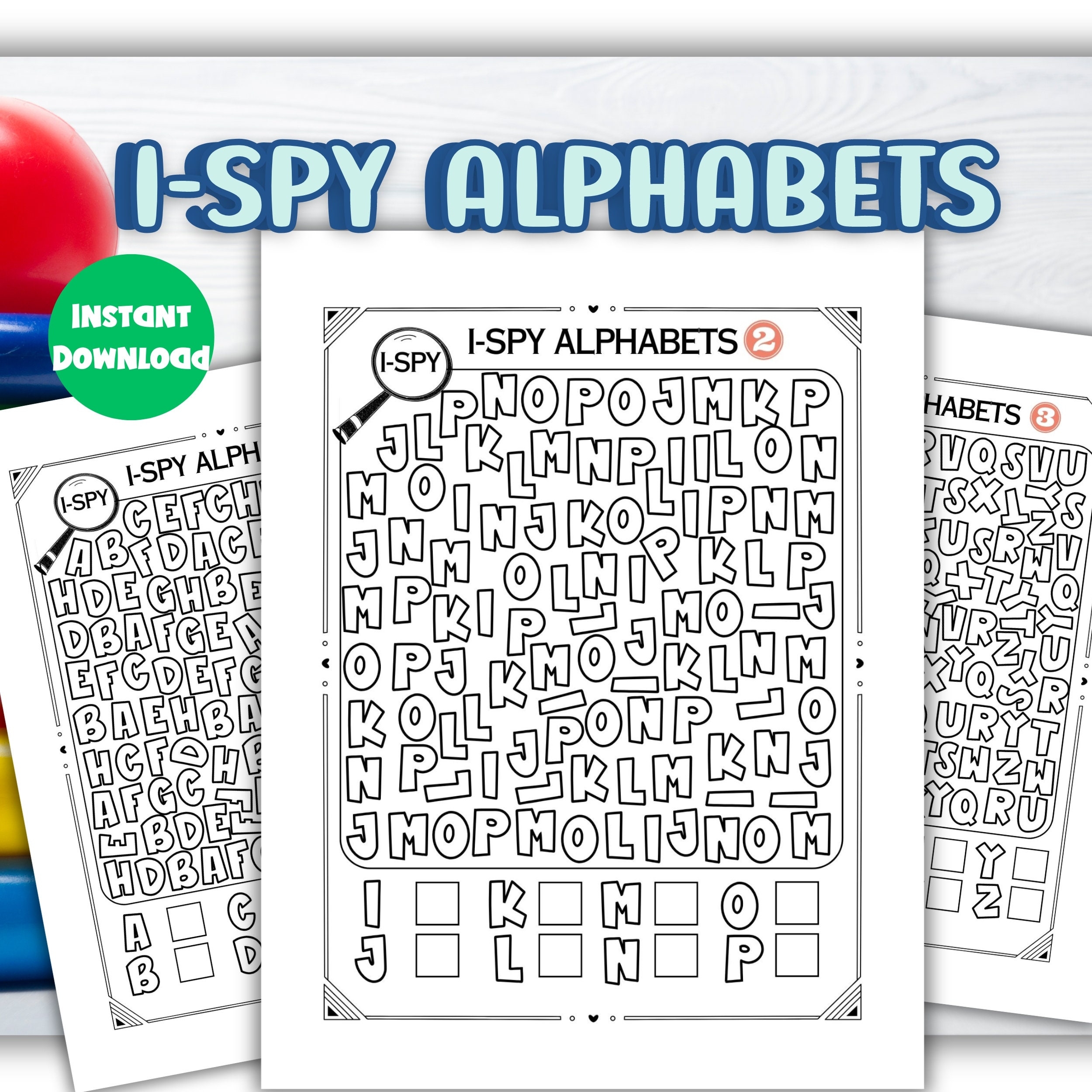 I spy Alphabets I Spy Letters I spy Worksheet Activities Find 