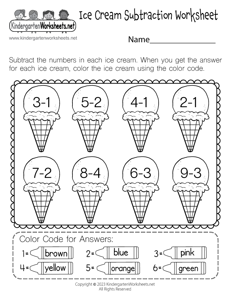 Kindergarten Math Subtraction Worksheets Pdf