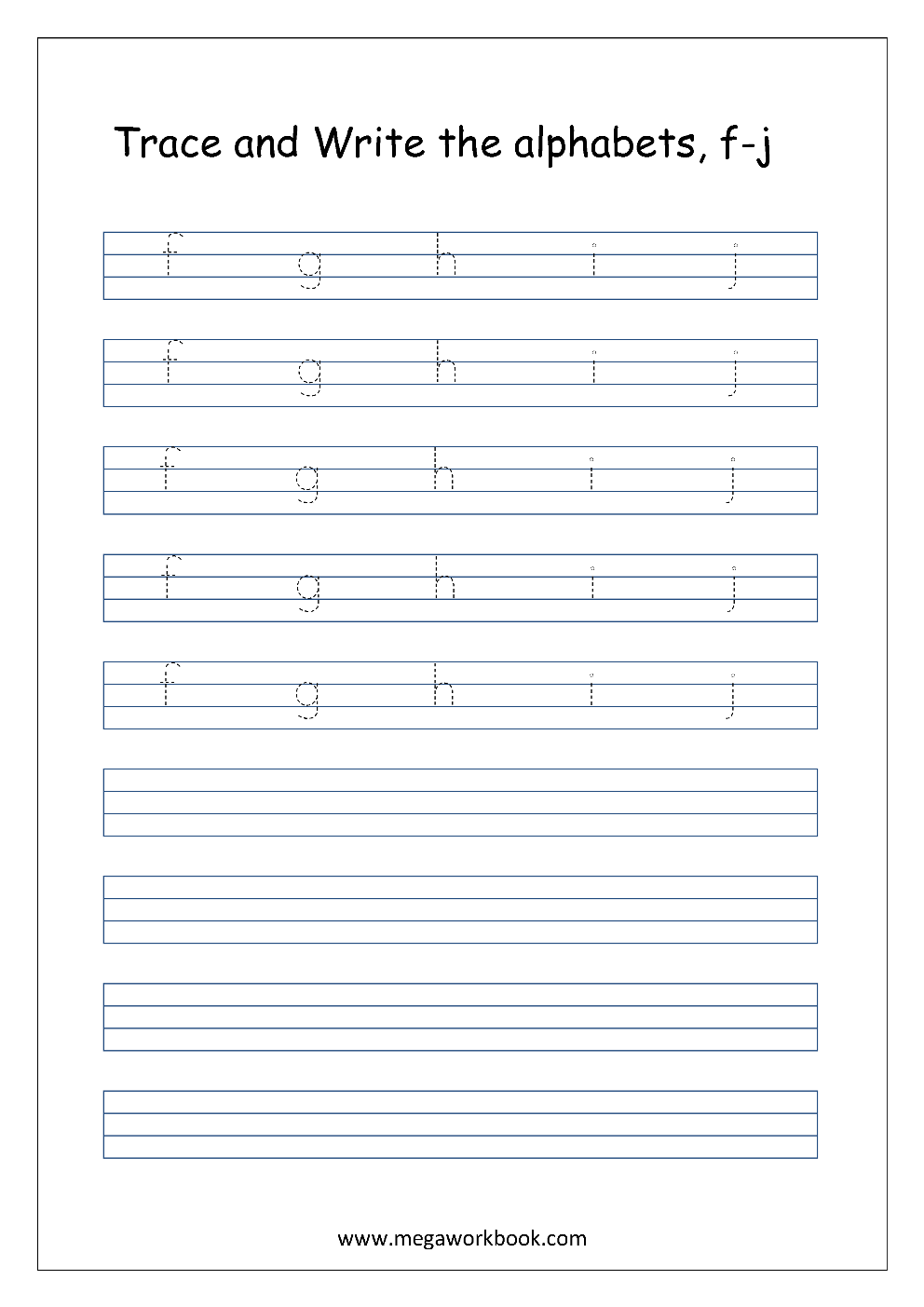 Blank Alphabet Worksheet