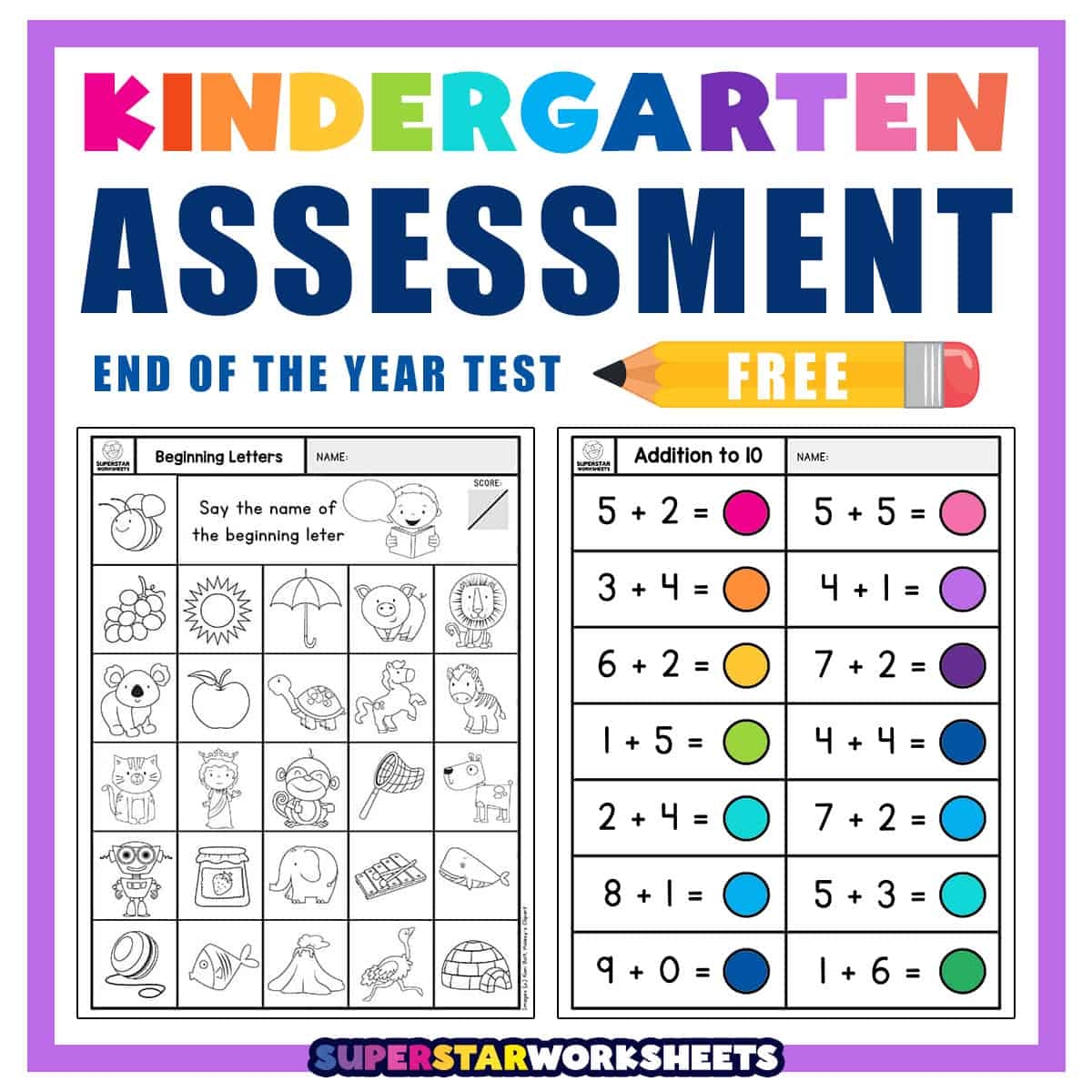 Free Printable Kindergarten Readiness Worksheets