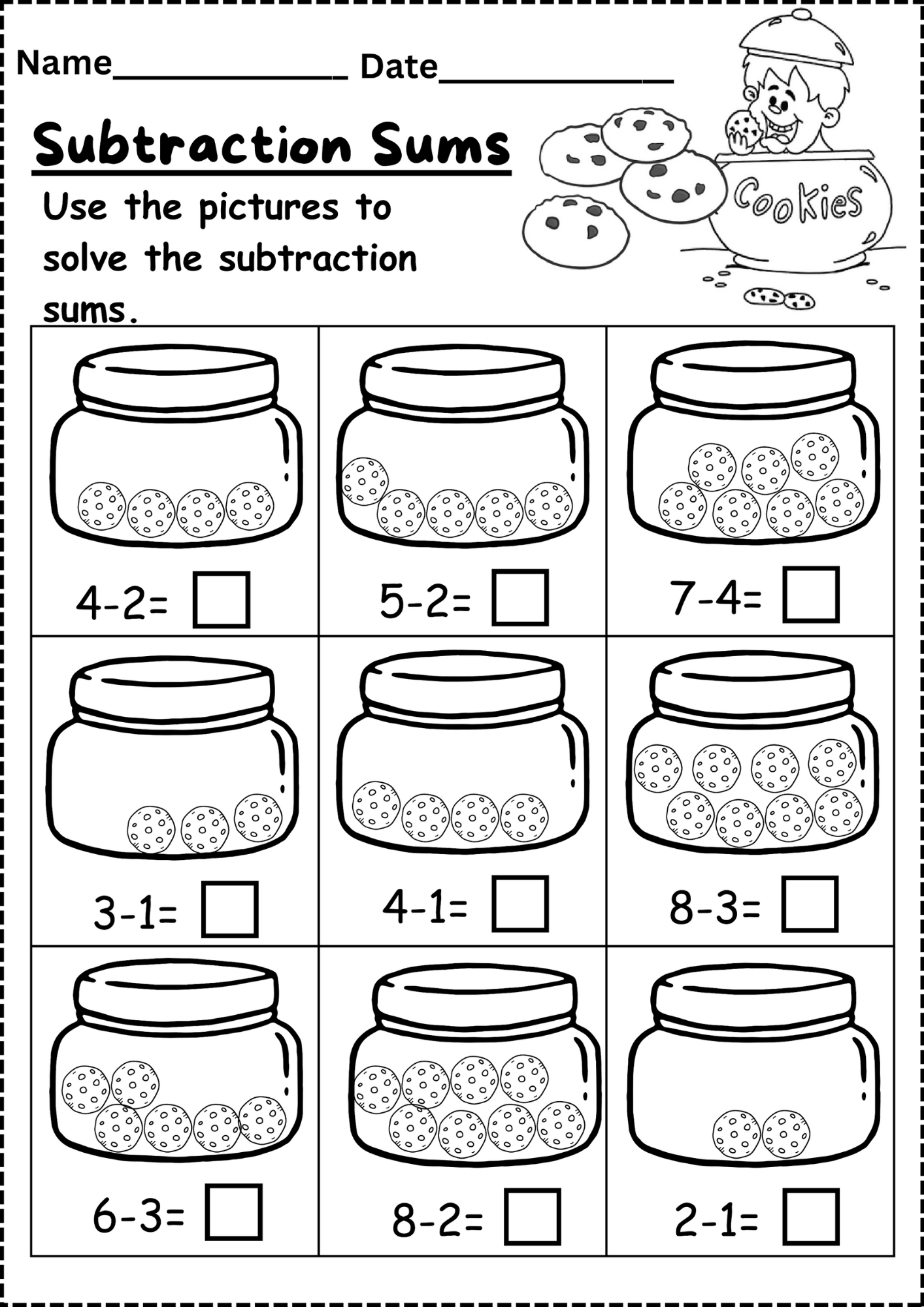 Free Kindergarten Addition And Subtraction Worksheets
