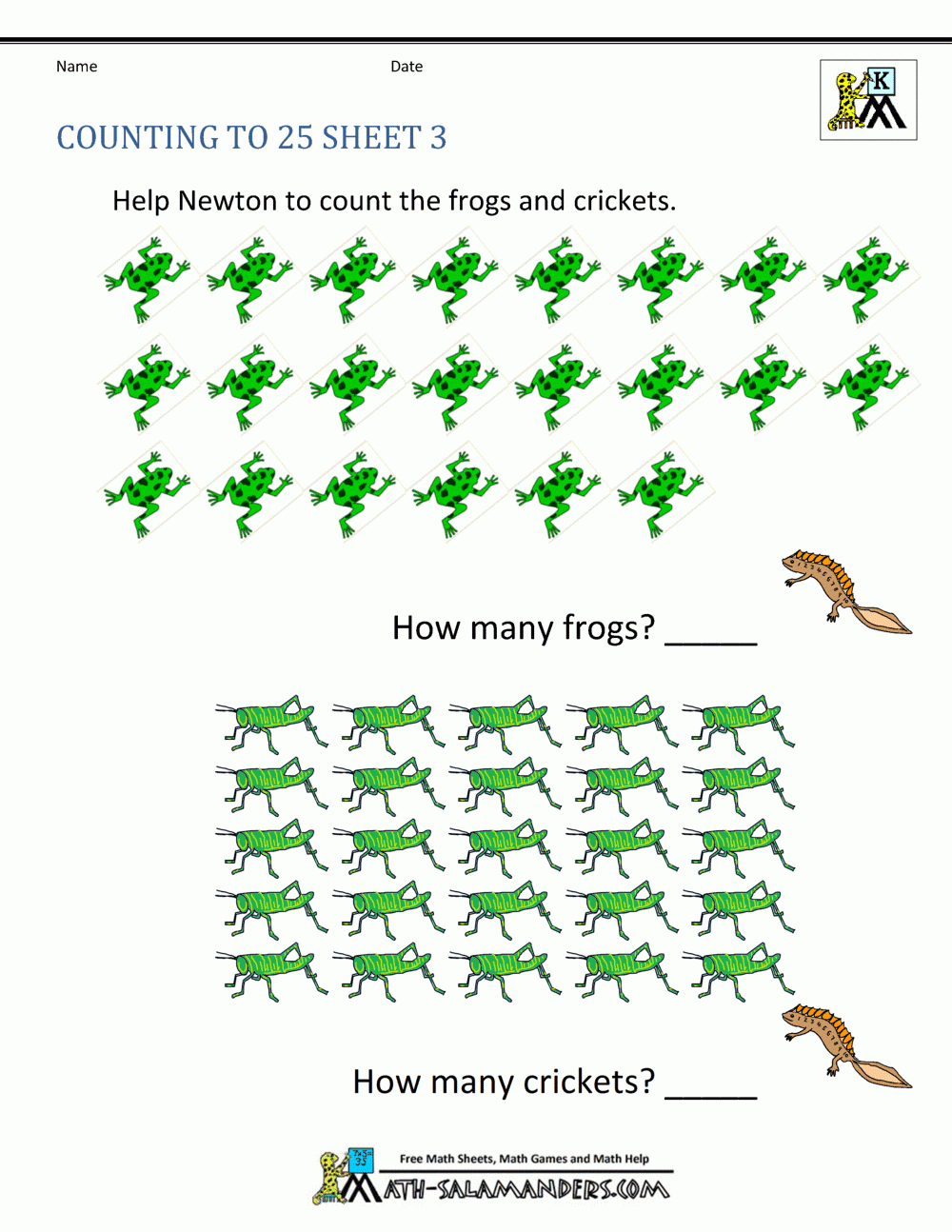 Kindergarten Math Worksheets Counting Objects