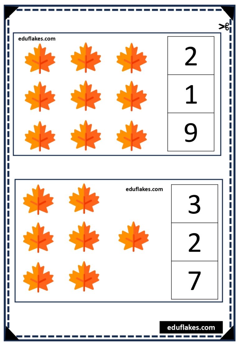 Kindergarten FALL Worksheets Free PDFs Eduflakes