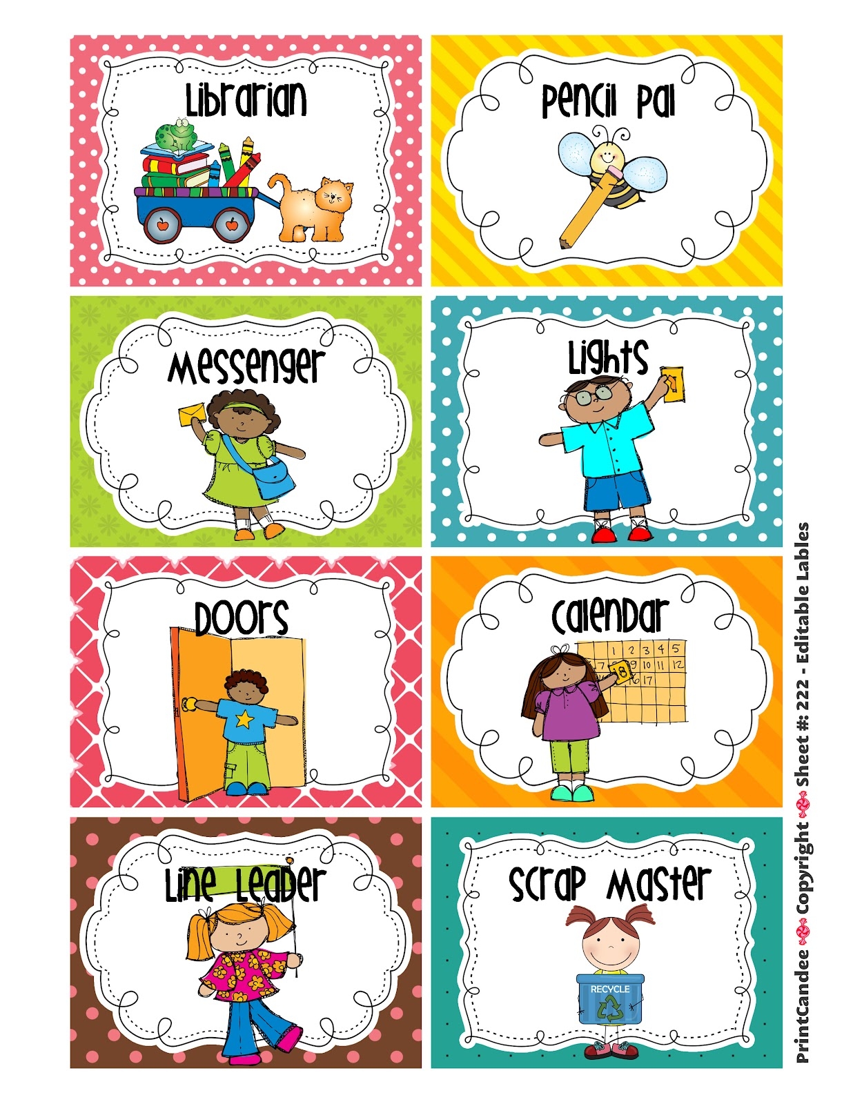 Kindergarten Kapers Classroom Freebie 