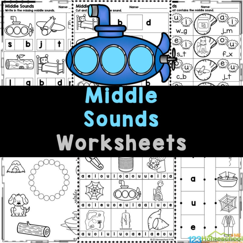 Free Printable Middle Sound Worksheets