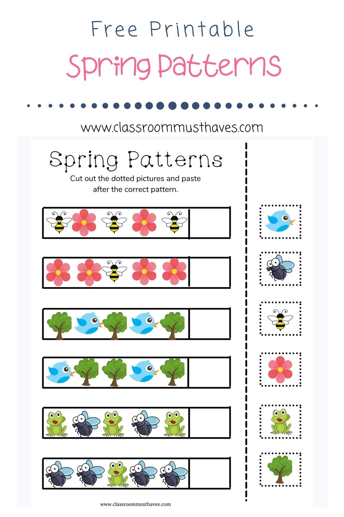 Kindergarten Patterns Worksheet Classroom Must Haves Kindergarten Patterns Worksheet Classroom Must Haves