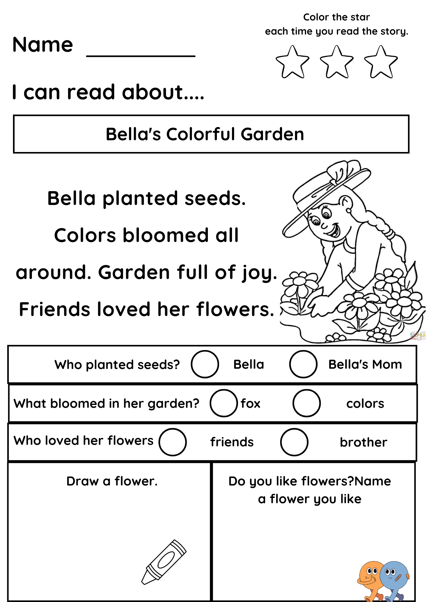 Kindergarten Reading Comprehension Worksheet Kindergarten Reading Comprehension Worksheet