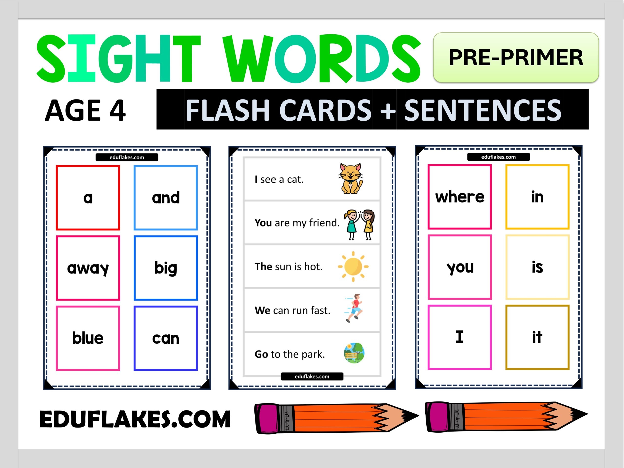 Kindergarten Sight Words Age 4 Eduflakes Kindergarten Sight Words Age 4 Eduflakes