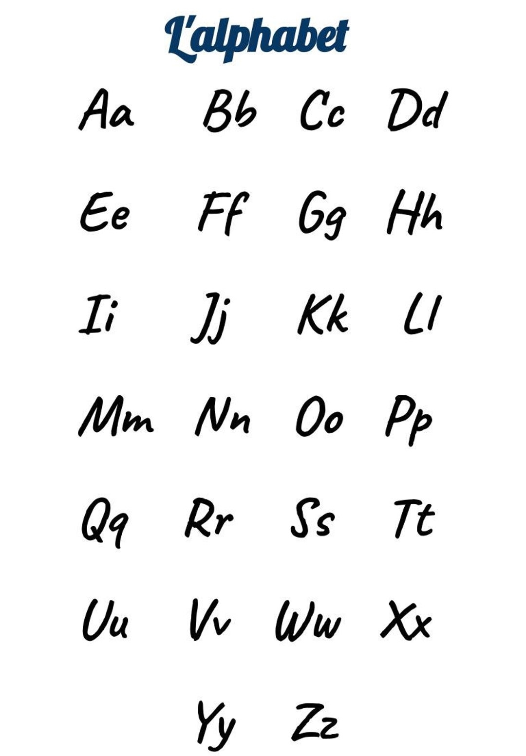 L alphabet French Classroom Digital Download Printable Nursery daycare Display Learning ABC Etsy