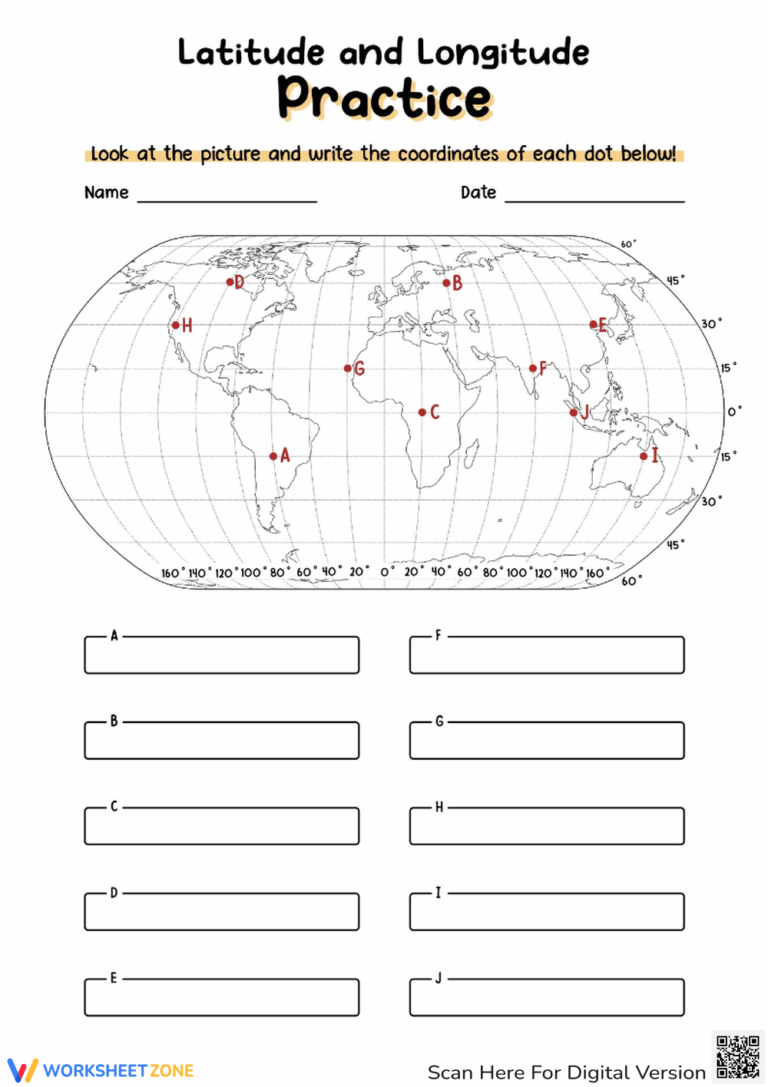 Latitude And Longitude Worksheets 2025