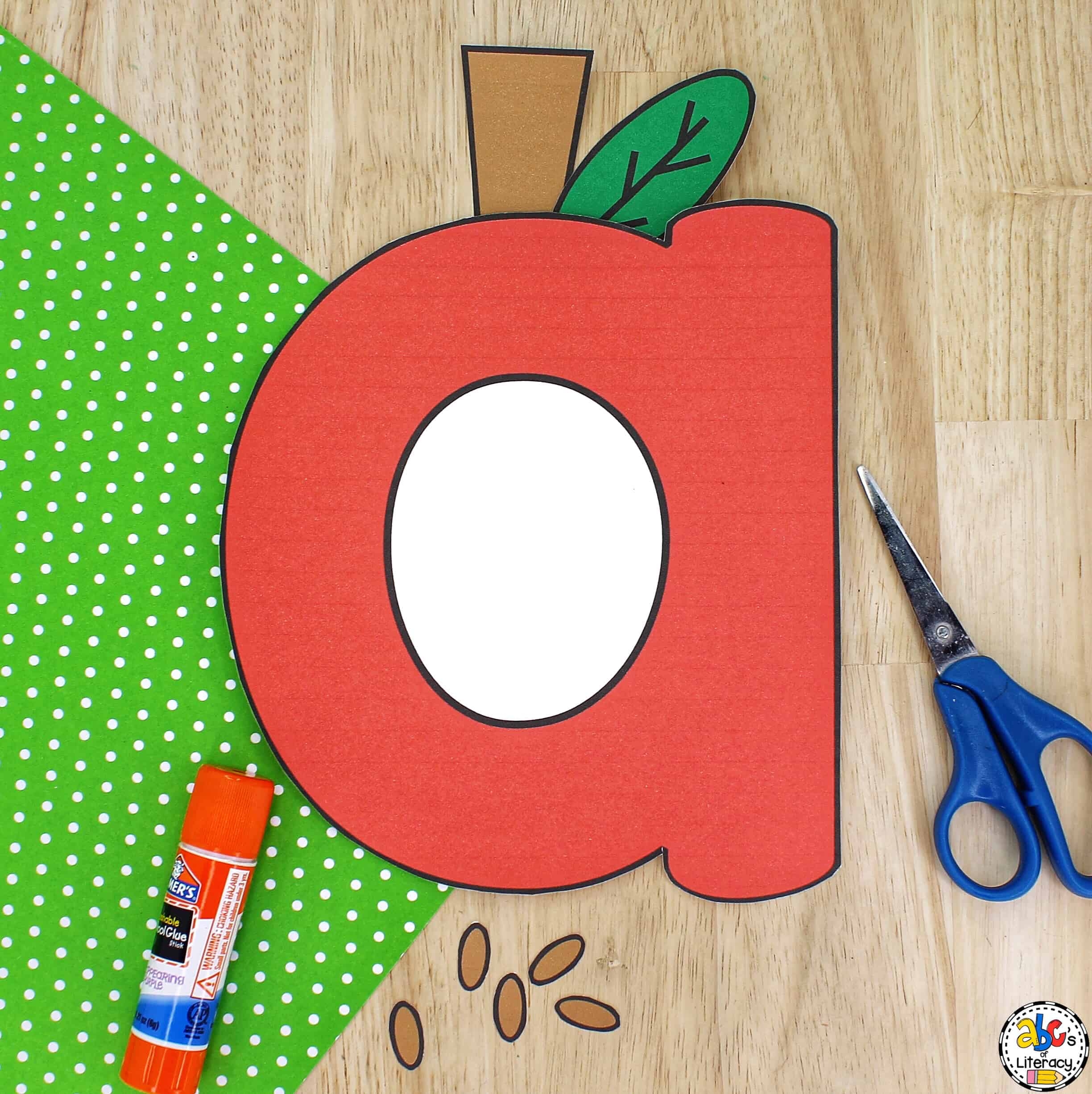Letter A Apple Craft Lowercase Letter Recognition Activity