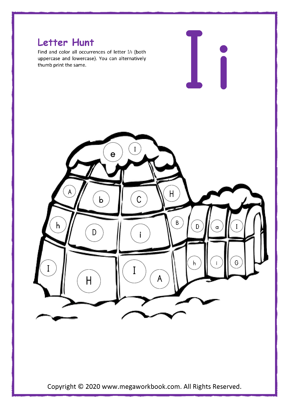 Letter I Worksheets Letter I Crafts Letter I Activities For 