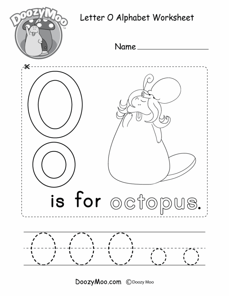 Letter O Alphabet Activity Worksheet Doozy Moo