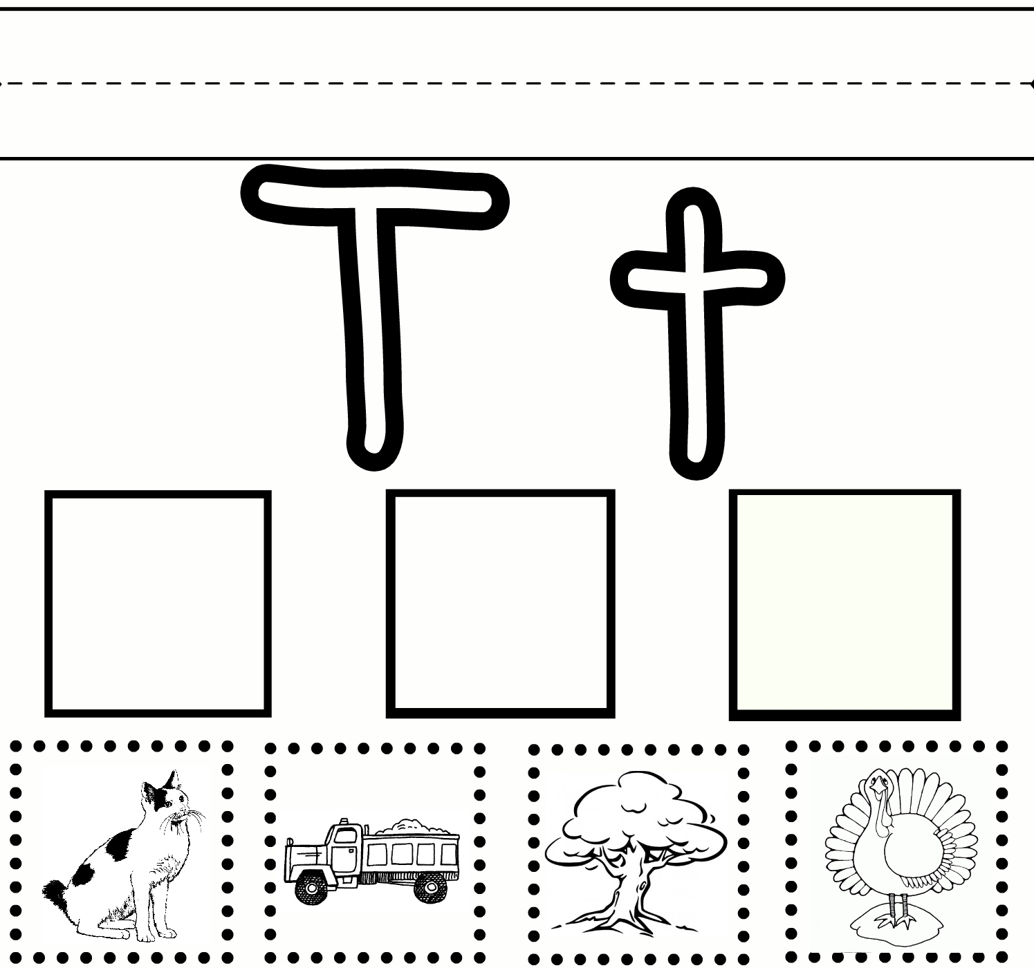Free Printable Letter T Worksheets Preschool