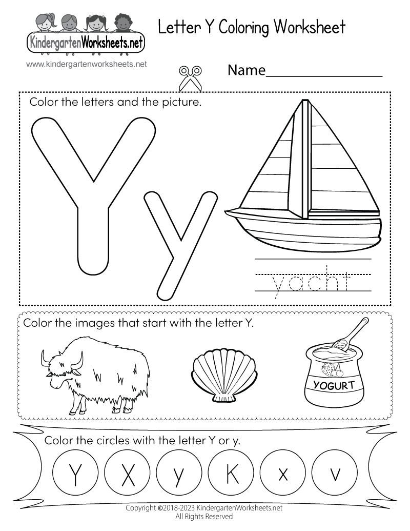 Letter Y Coloring Worksheet Free Printable Digital U0026 PDF