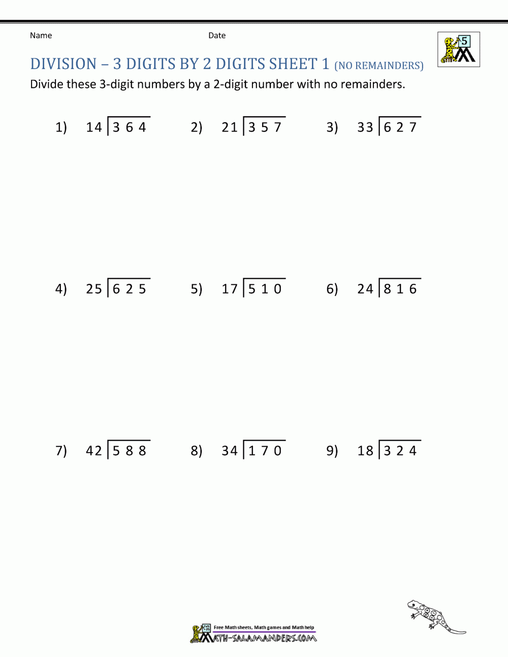 Long Division Worksheets For 5th Grade Long Division Worksheets For 5th Grade