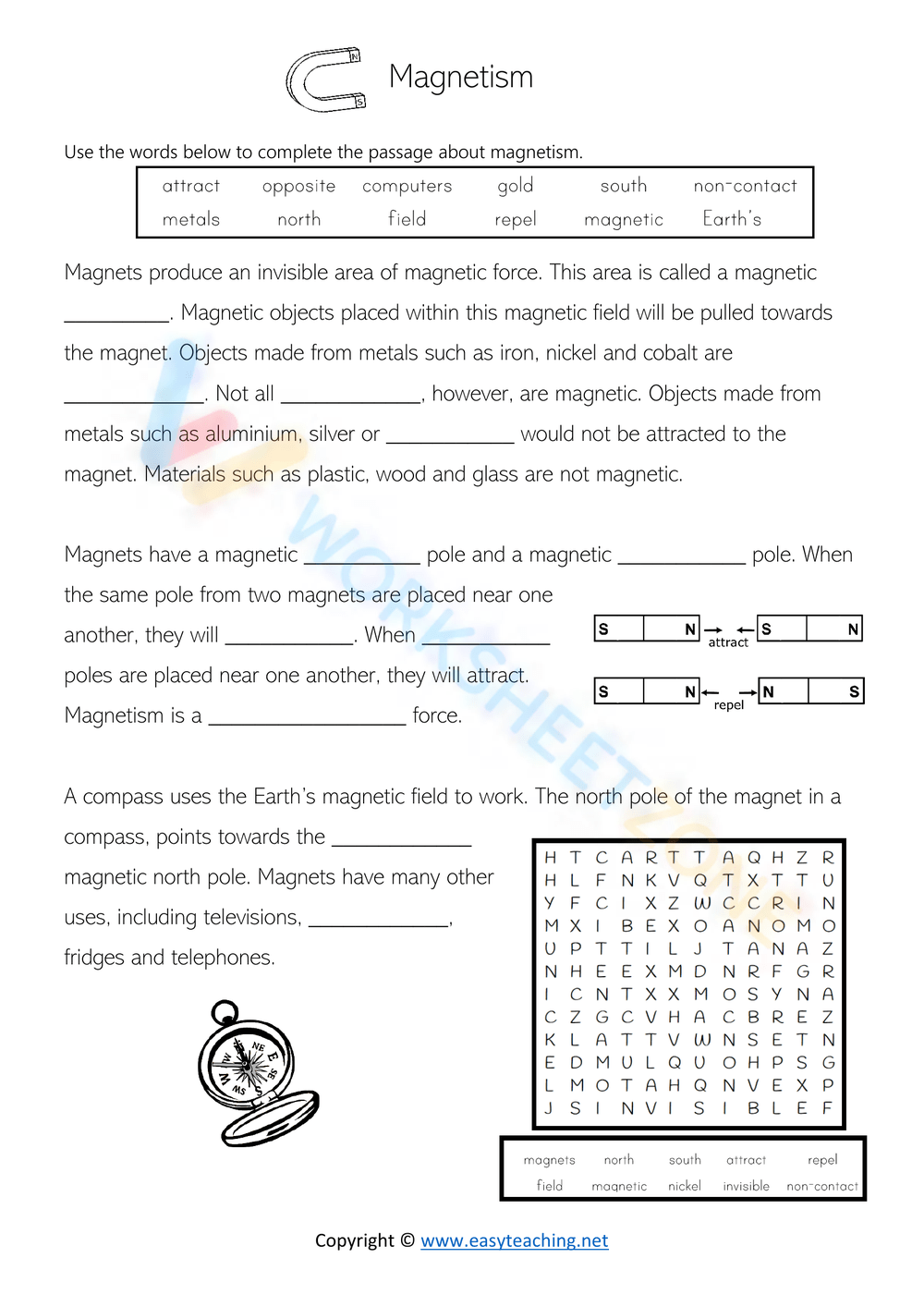 Magnetism Worksheet Answers Online