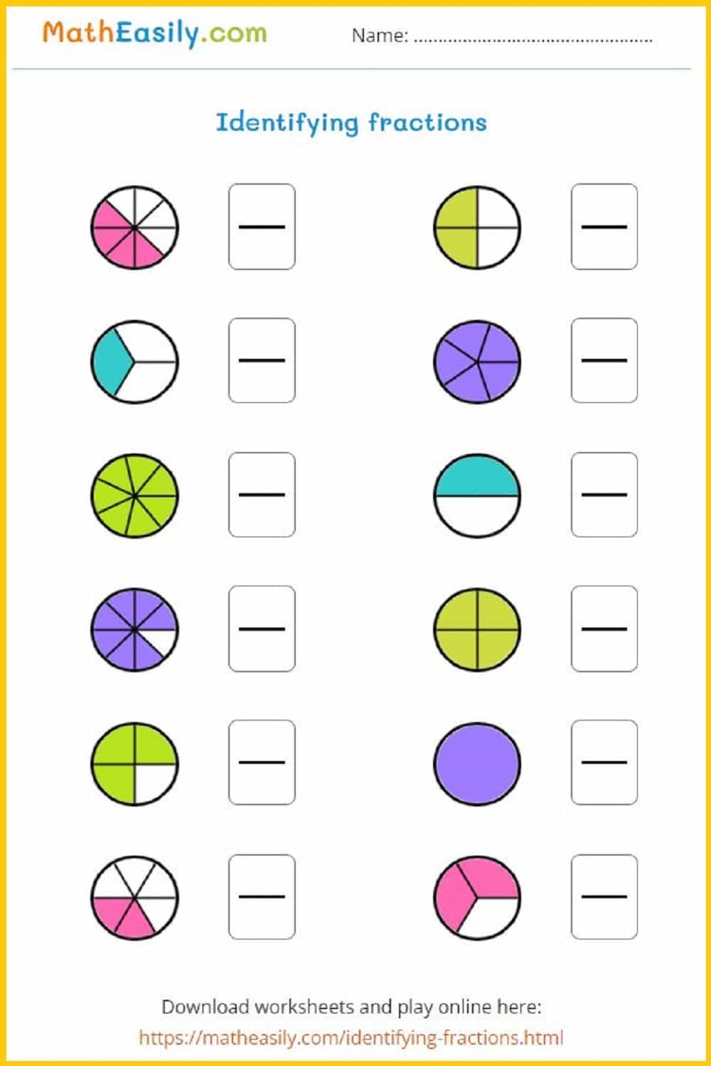 Free Printable Multiplication Division Fraction Worksheets