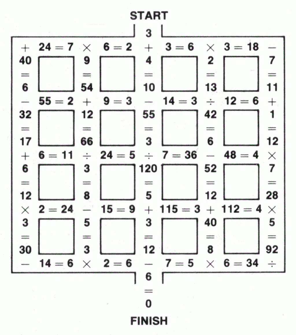Math Maze Worksheets Library