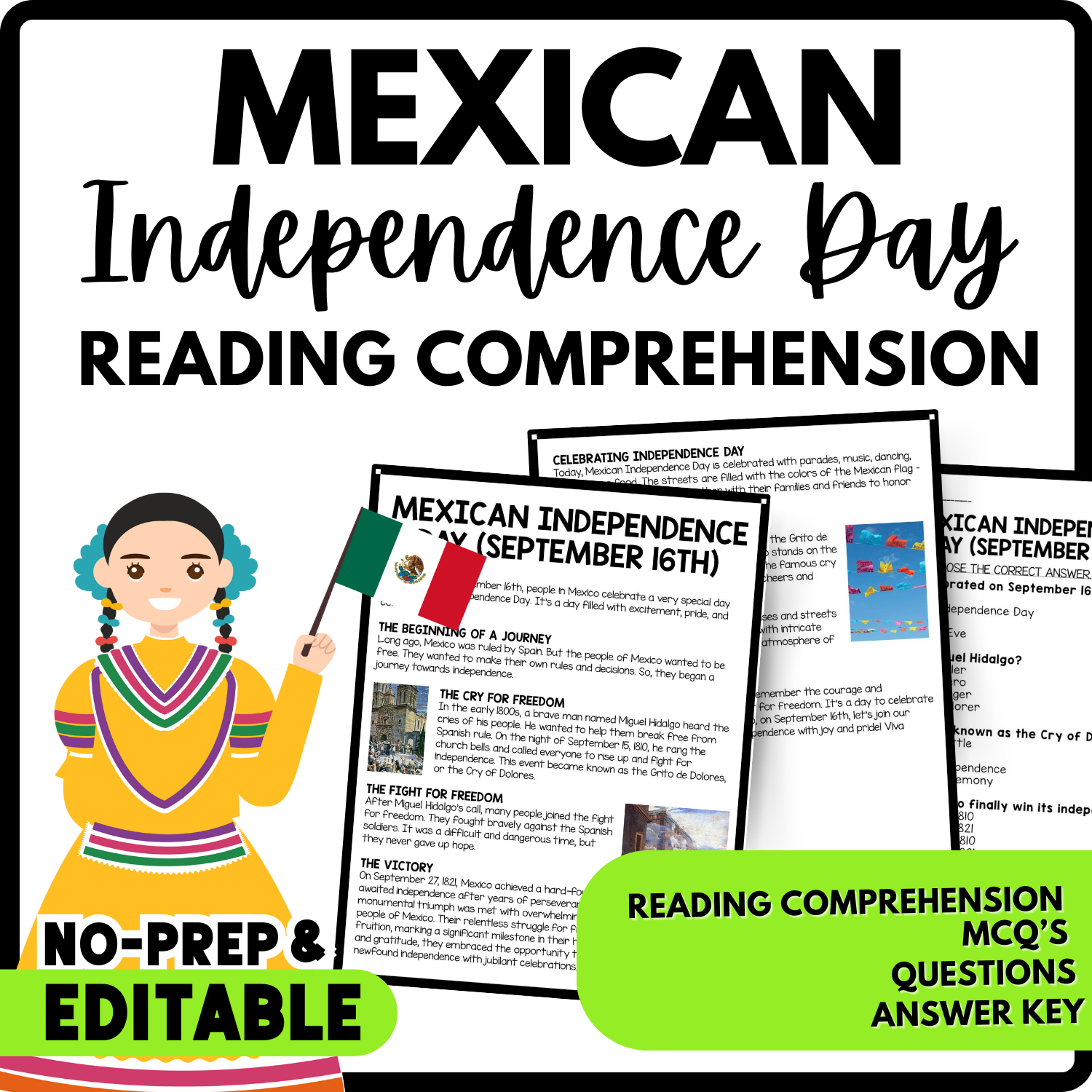 Mexican Independence Day Reading Comprehension Worksheet Mexican Independence Day Reading Comprehension Worksheet