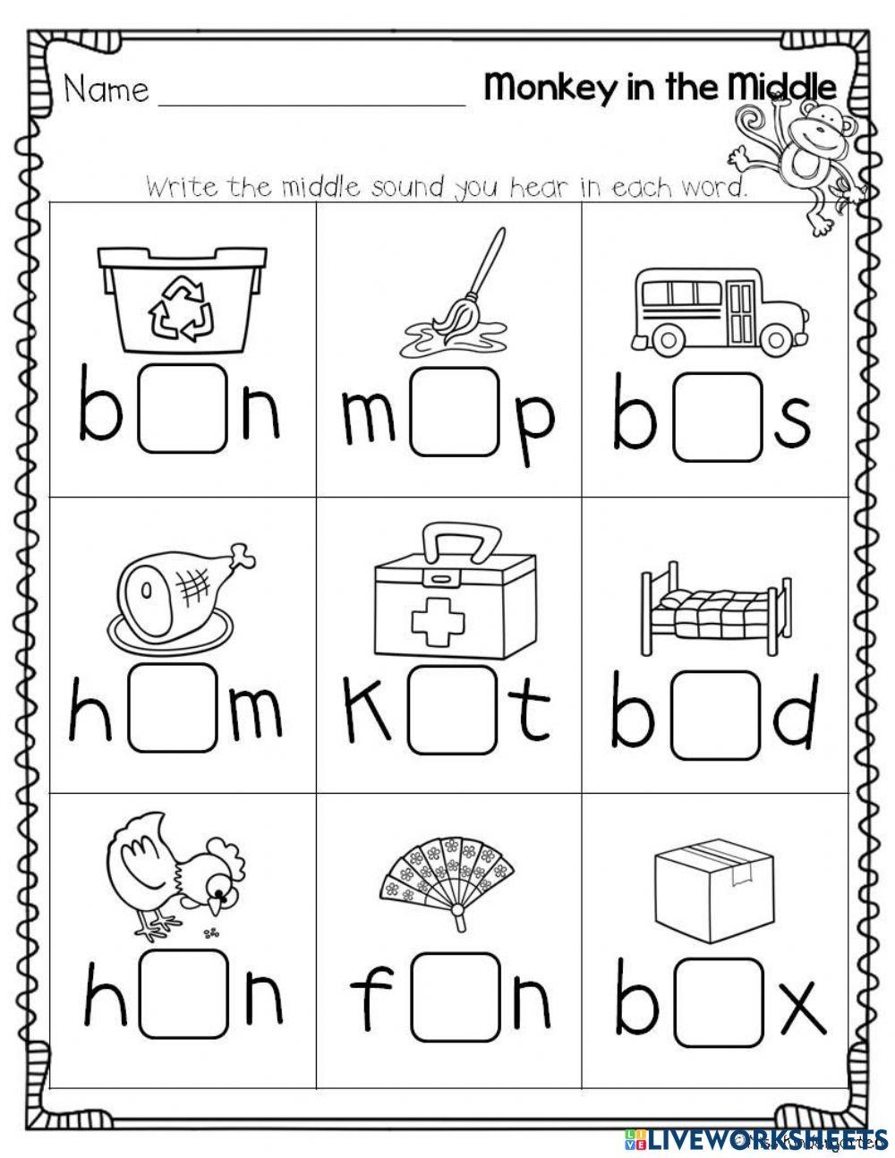 Middle Sounds 7 Worksheets FREE Printable Worksheets Middle Sounds 7 Worksheets FREE Printable Worksheets
