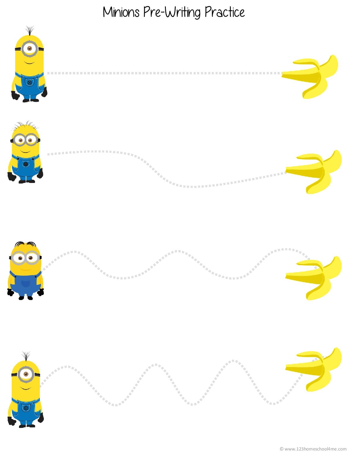 Minion Preschool Worksheets 123 Homeschool 4 Me Minion Preschool Worksheets 123 Homeschool 4 Me