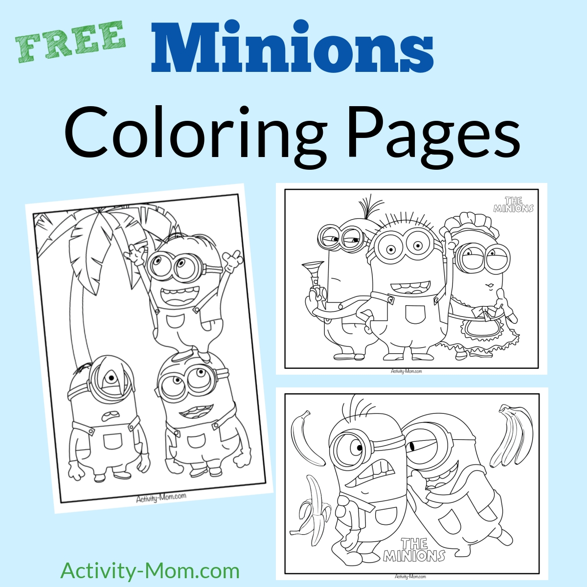Minions Coloring Pages free Printable The Activity Mom Minions Coloring Pages free Printable The Activity Mom