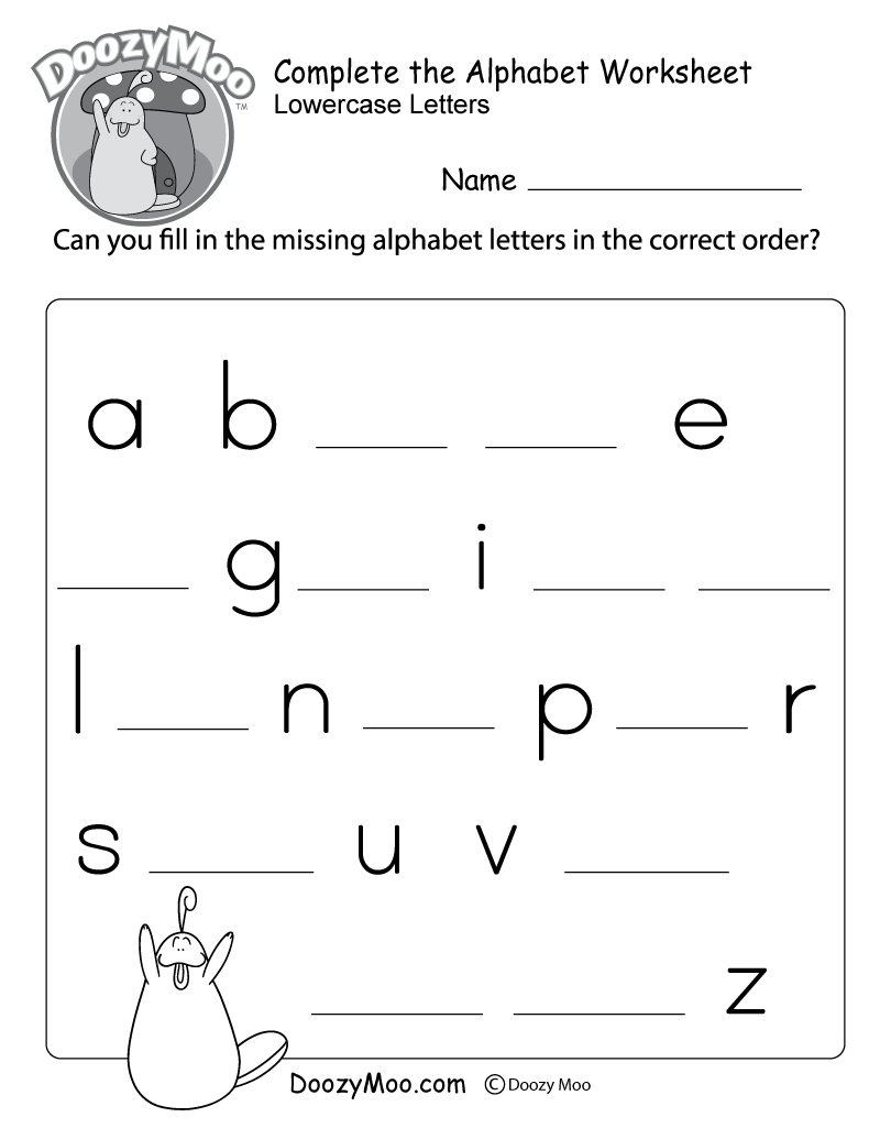 Missing Letter Worksheets Free Printables Doozy Moo