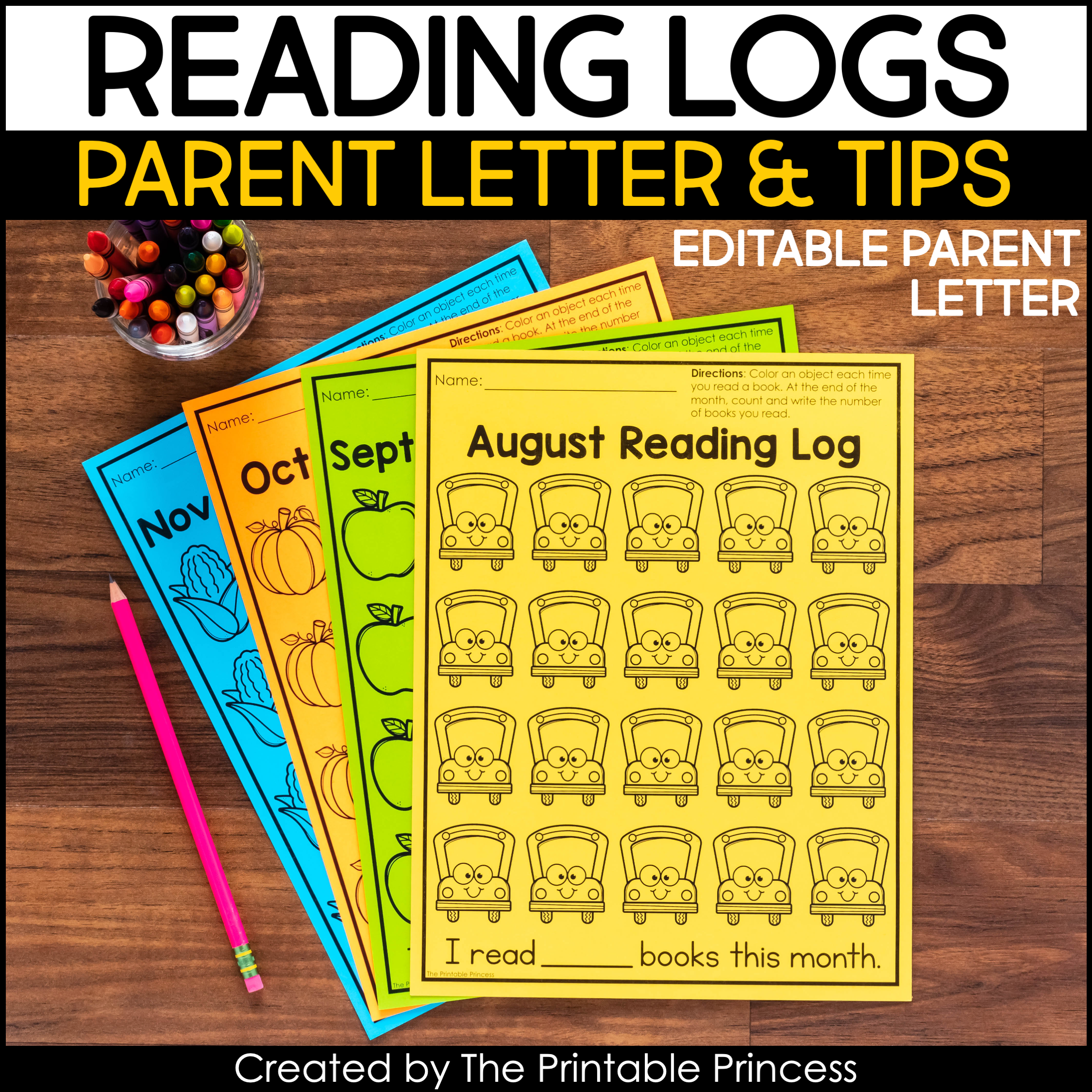 Monthly Reading Logs For Kindergarten The Printable Princess Monthly Reading Logs For Kindergarten The Printable Princess