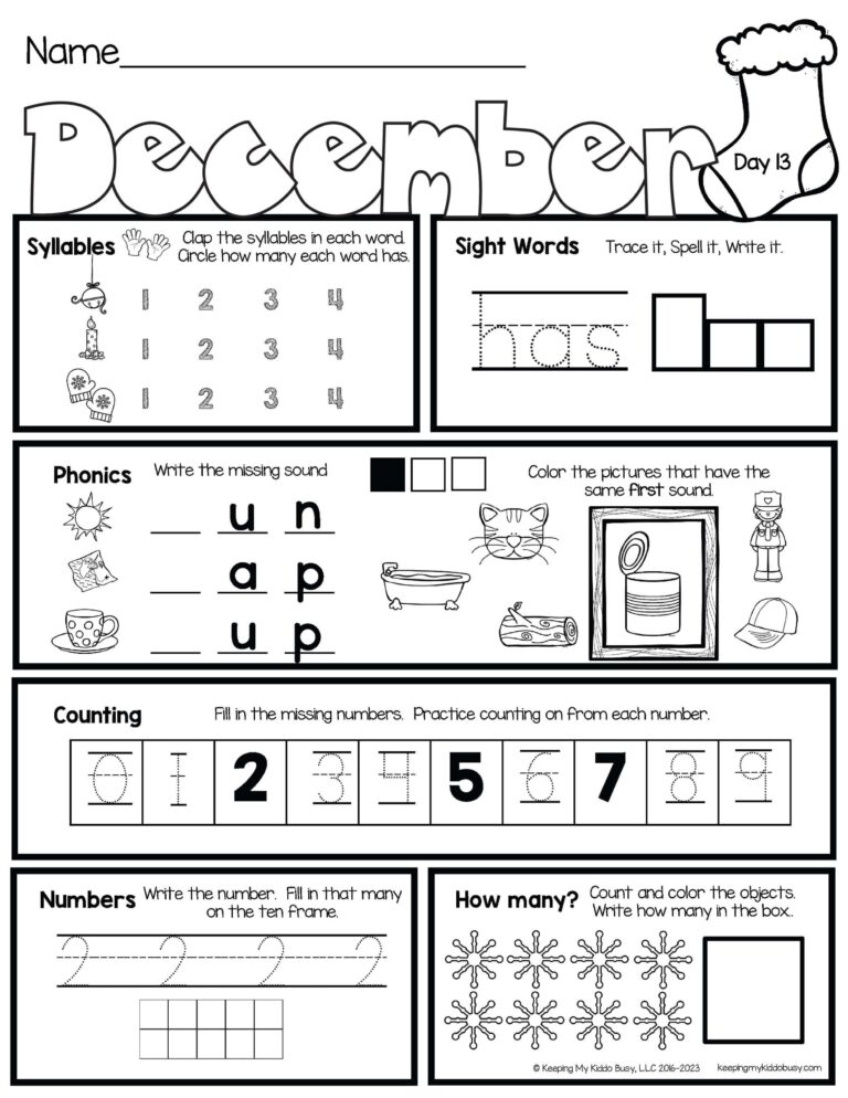 Morning Seat Work Keeping My Kiddo Busy