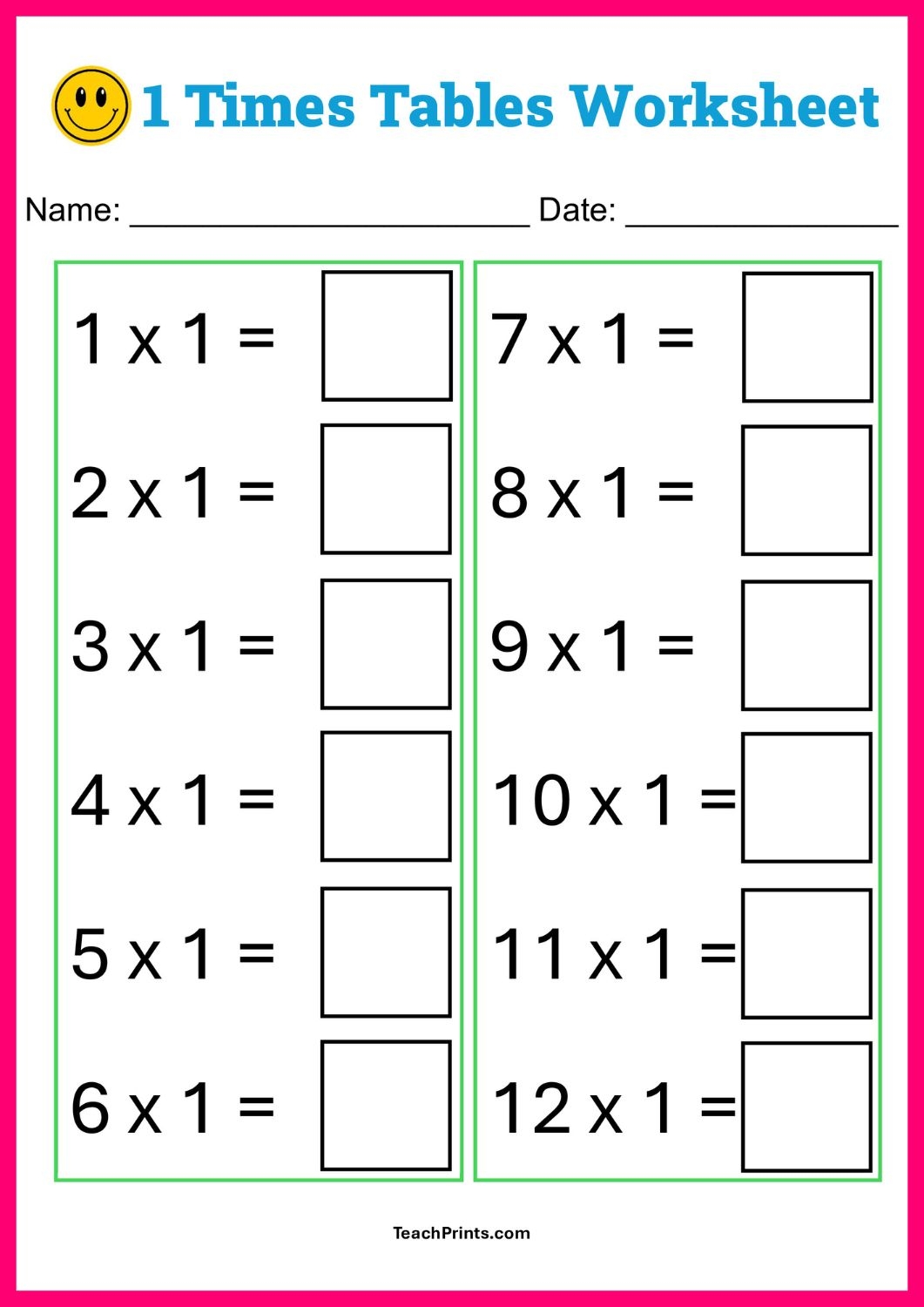 Free Mutiplication Printable Worksheets Free Mutiplication Printable Worksheets