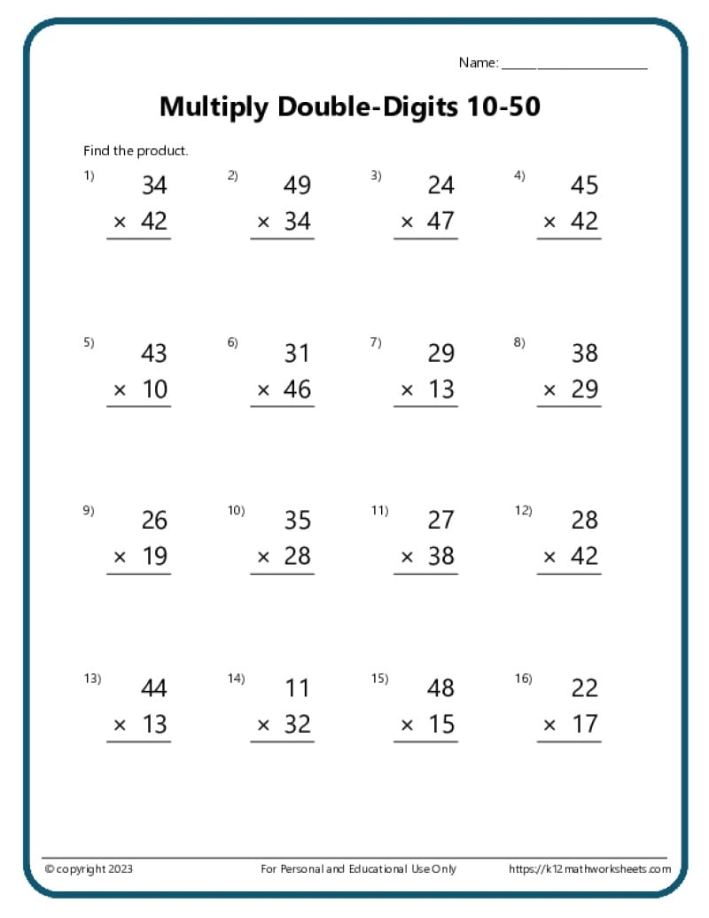 Free High School Math Printable Worksheets Free High School Math Printable Worksheets