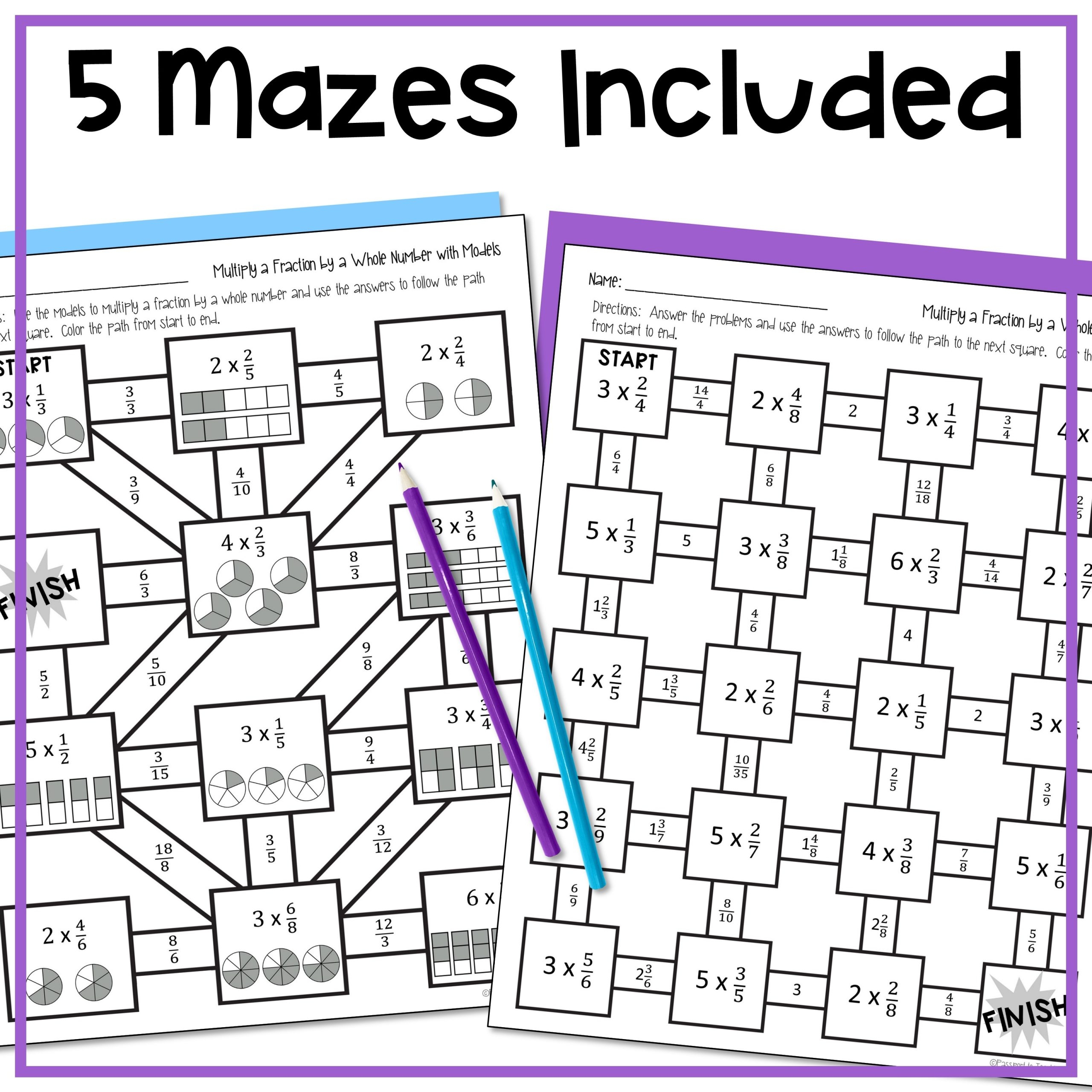 Fraction Maze Worksheet Answers