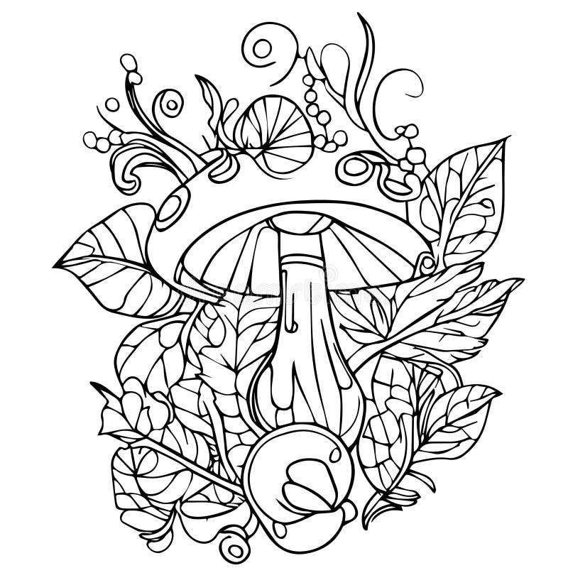 Mushroom Preschool Harvest Coloring Pages Printable Harvest 