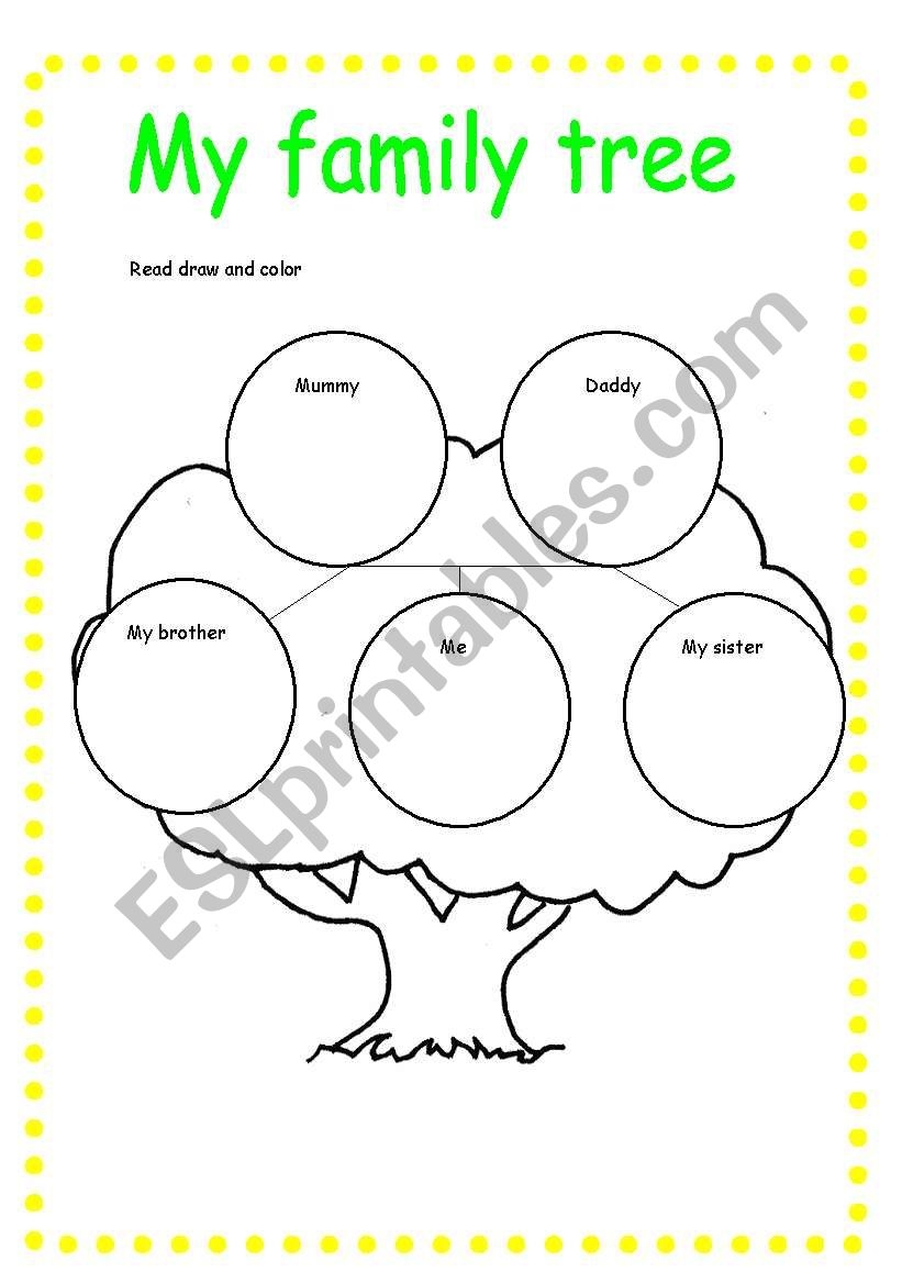 My Family Tree ESL Worksheet By Teregugras yahoo es Worksheets Library