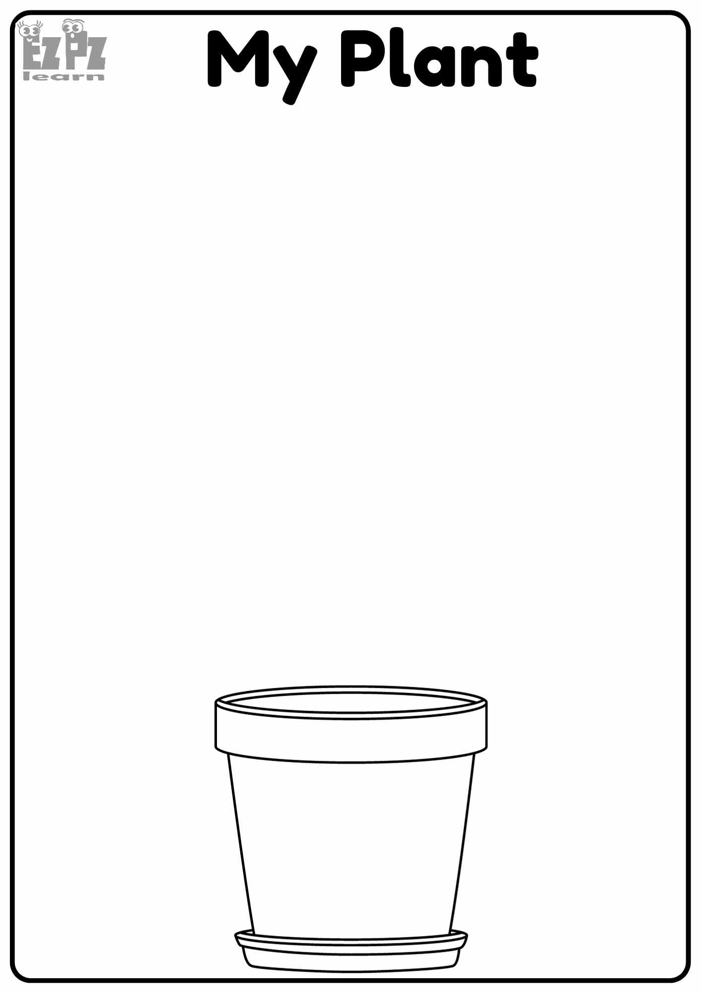 My Plant Coloring Activity For Kindergarten K5 And ESL Students 