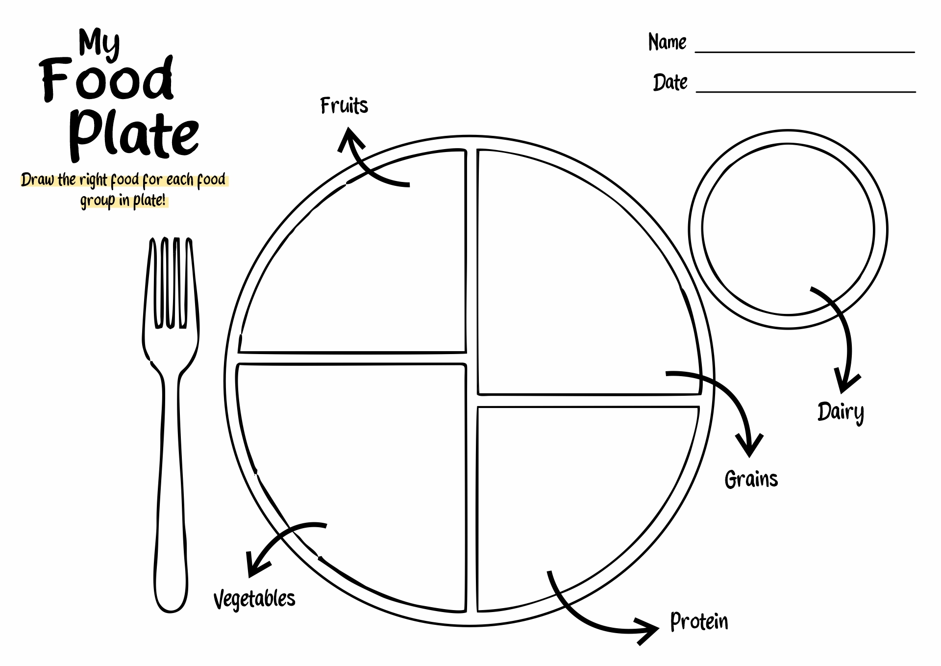 My Plate Healthy Eating Guide Teach Starter Worksheets Library My Plate Healthy Eating Guide Teach Starter Worksheets Library