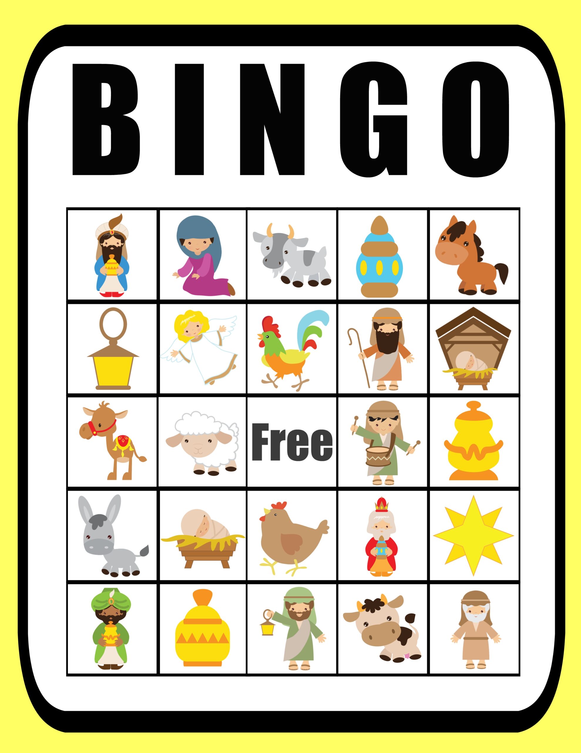 Nativity Bingo Set With Calling Card Nativity Bingo Set With Calling Card