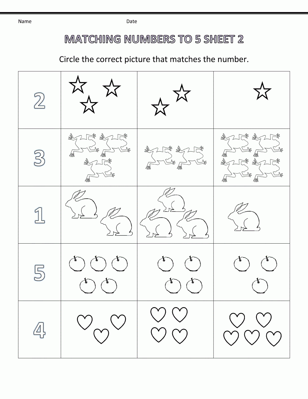 New Preschool Math Worksheets Free