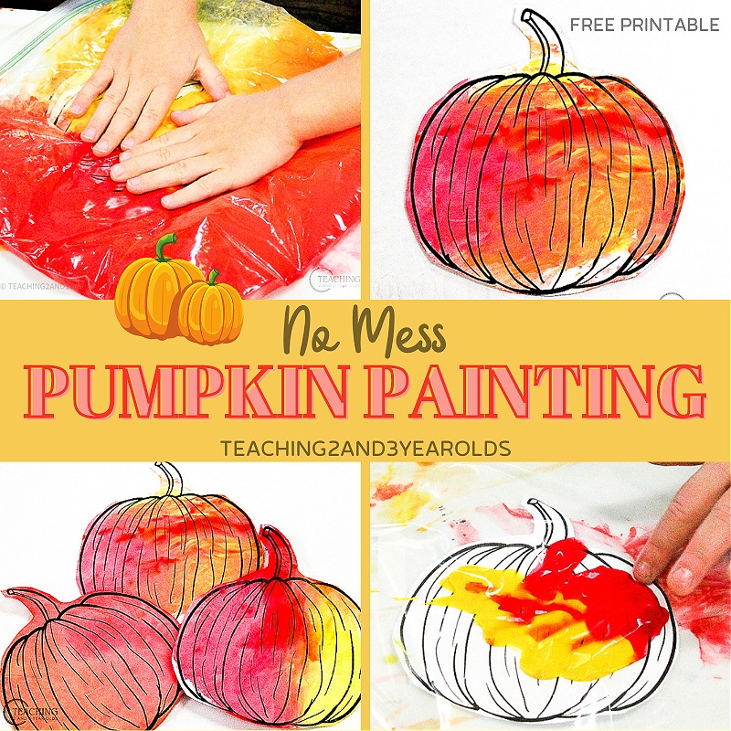 No Mess Pumpkin Art With Free Printable No Mess Pumpkin Art With Free Printable