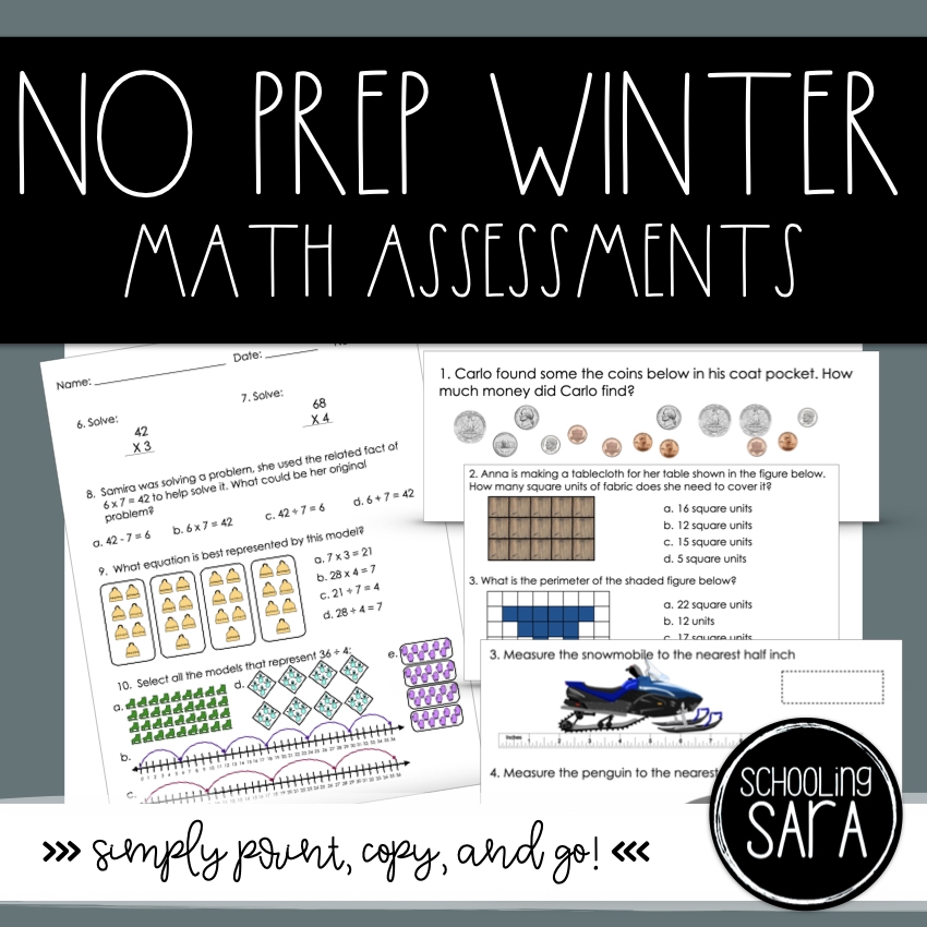 No Prep Winter Math Worksheets Assessments VA SOL Made By No Prep Winter Math Worksheets Assessments VA SOL Made By
