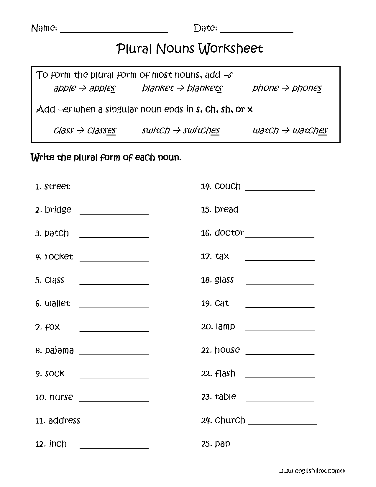 Nouns Worksheets Singular And Plural Nouns Worksheets Nouns Worksheets Singular And Plural Nouns Worksheets