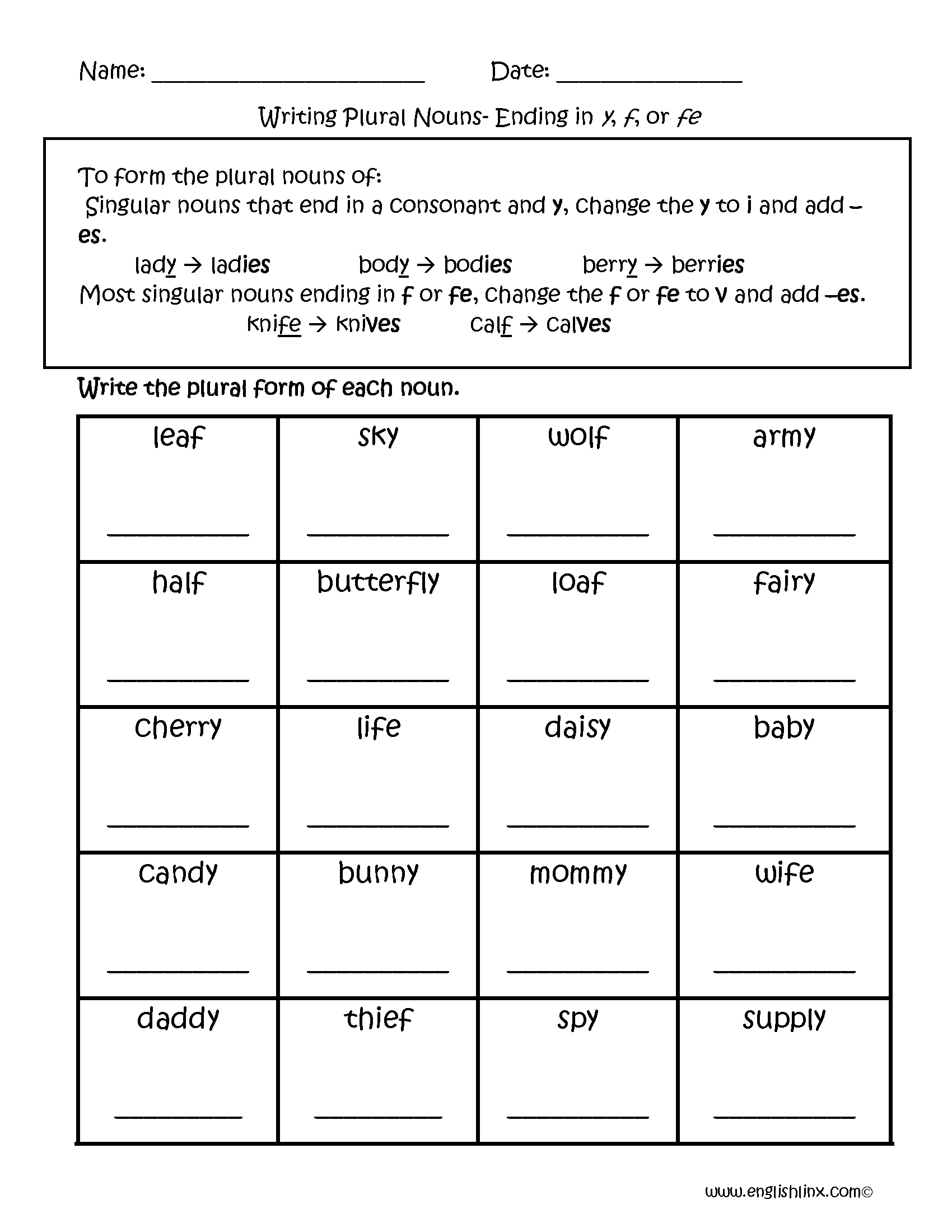 Nouns Worksheets Singular And Plural Nouns Worksheets Nouns Worksheets Singular And Plural Nouns Worksheets