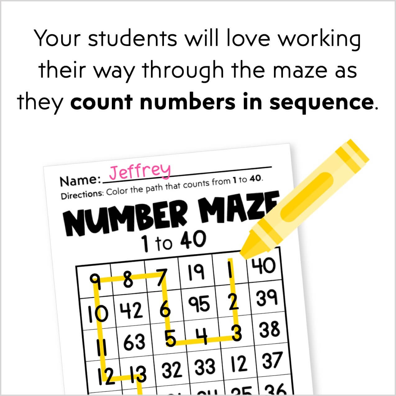 Number Mazes For Sequencing Numbers To 120 Kinder Craze Number Mazes For Sequencing Numbers To 120 Kinder Craze