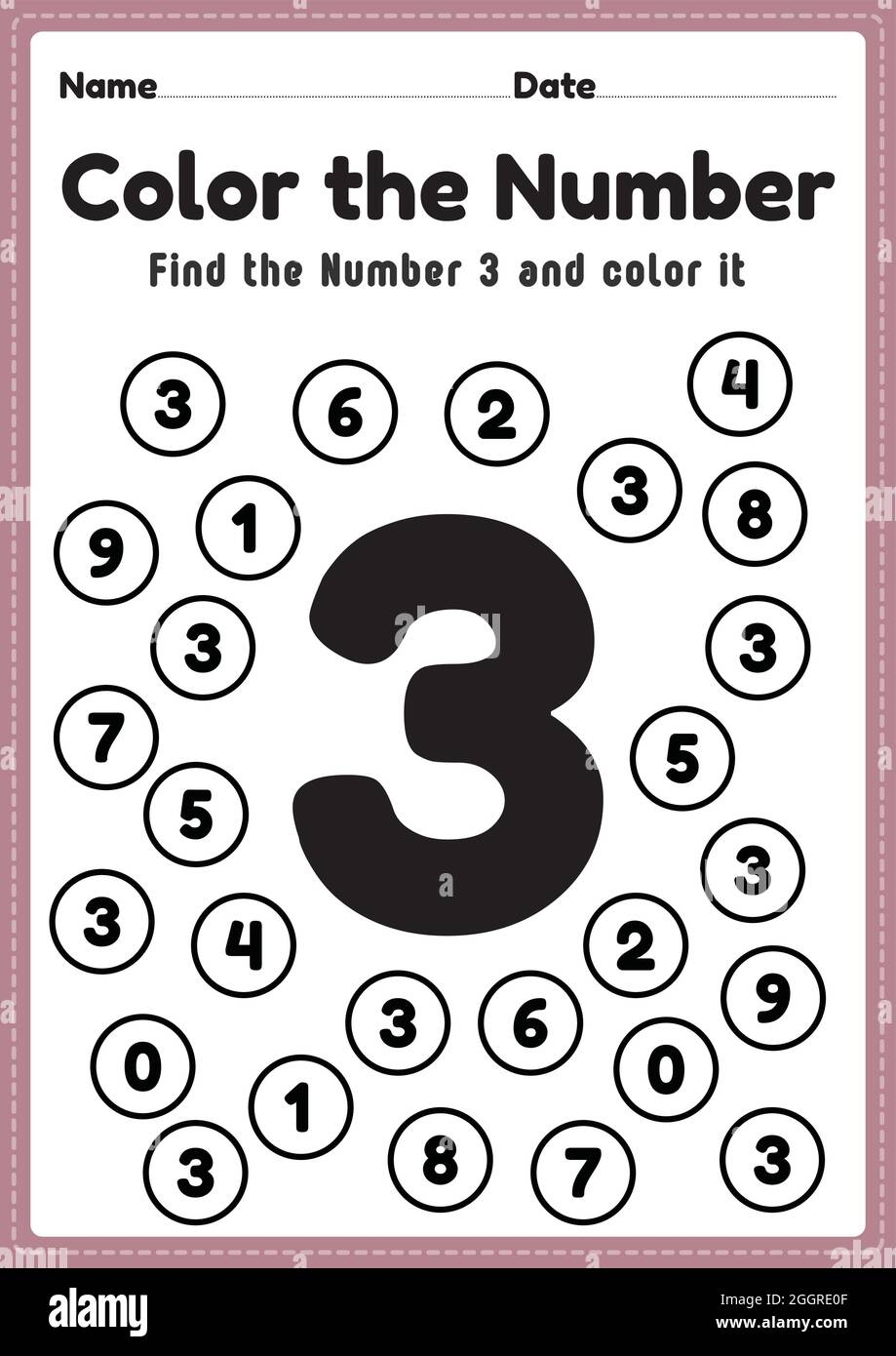 Printable Number Preschool